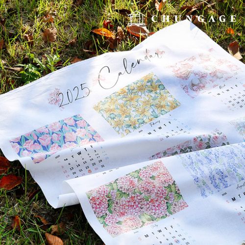 Linen fabric cotton linen 11 count eco-friendly E-DTP cotton wide width 2025 calendar calendar cut paper