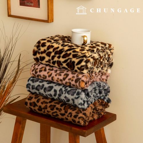 Fur fabric microfiber Hopi Fabric Big Leopard 4 types