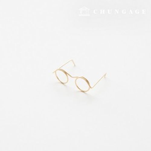 Anvil doll decorating glasses gold-rimmed round glasses accessories Props subsidiary materials