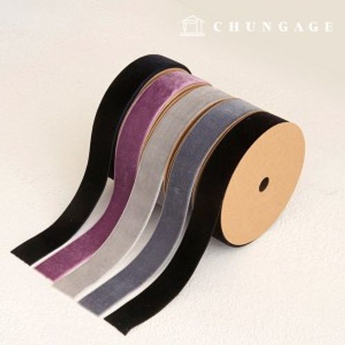 Ribbon Tape Cross Section Velvet Packaging Ribbon Ribbon Craft String 25mm Purple Black 5 Types 1 Yard