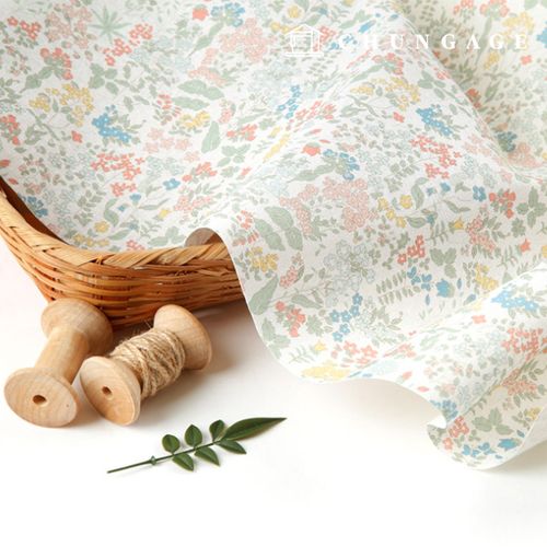 Linen fabric Cotton Linen 11 count Eco-friendly E-DTP Cotton Wide Width Flower Park ML1715