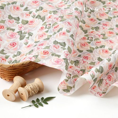 Linen fabric cotton linen 11 count eco-friendly E-DTP cotton wide width sunday rose pink ML1691