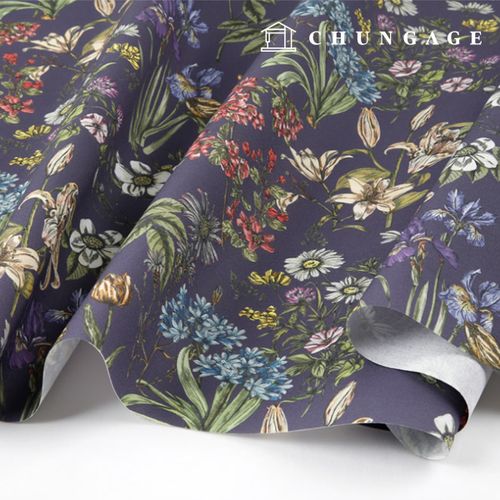 Oxford fabric cotton 20 count eco-friendly DTP Wide Width botanical garden grape MOXYS3004