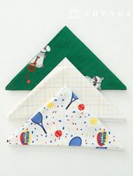 Fabric Package Check Fabric Animal Raccoon Tennis Cotton Fabric Doll Puppy Clothes Making Pieces 3 Types 138