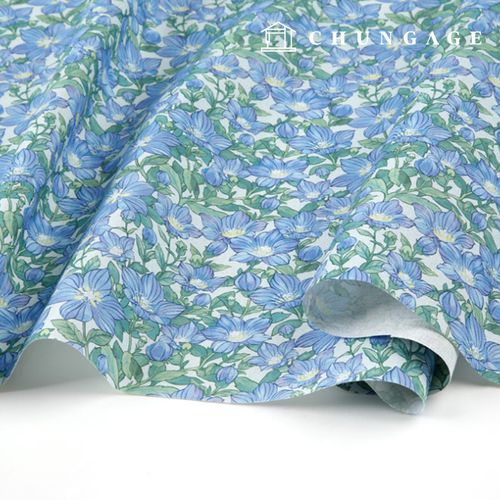 Linen fabric Cotton Linen 11 count Eco-friendly E-DTP Cotton Wide Width Silvestri Blue ML1634