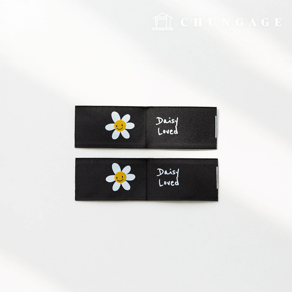 Cotton Label Insert Label Love Daisy 2 Pack