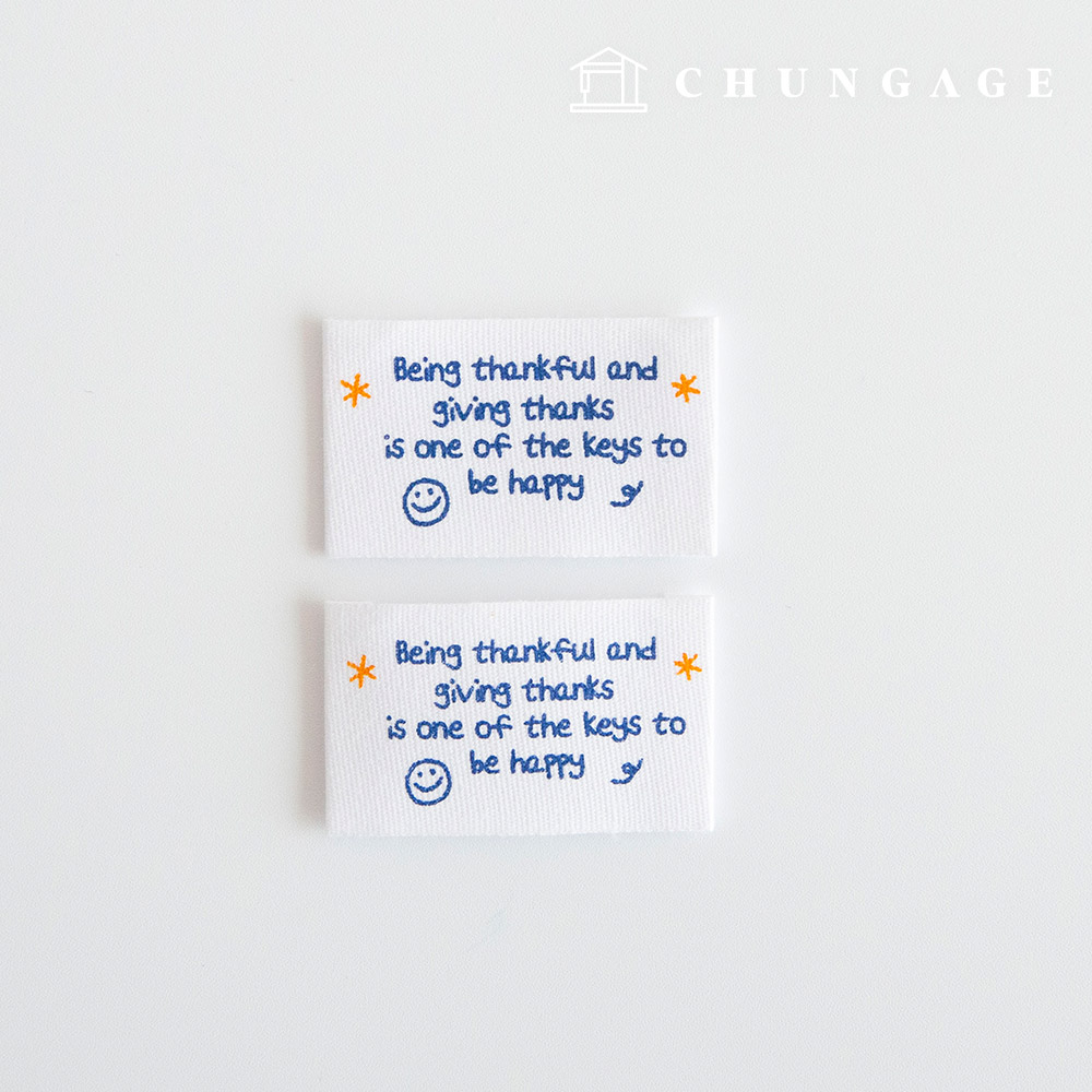 Cotton Label Double-Sided Label Happy Stationery 2 Pack